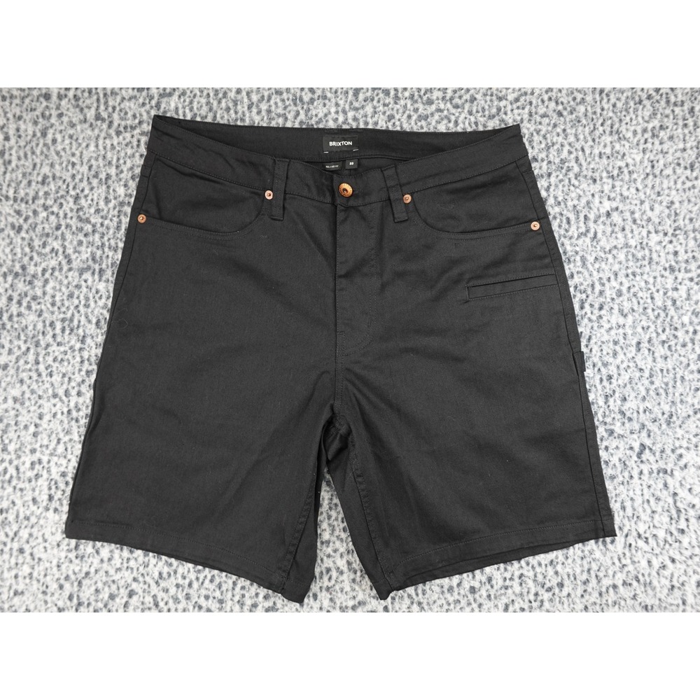 Brixton Relaxed Fit Shorts Mens 33 Black Utility Carpenter Workwear